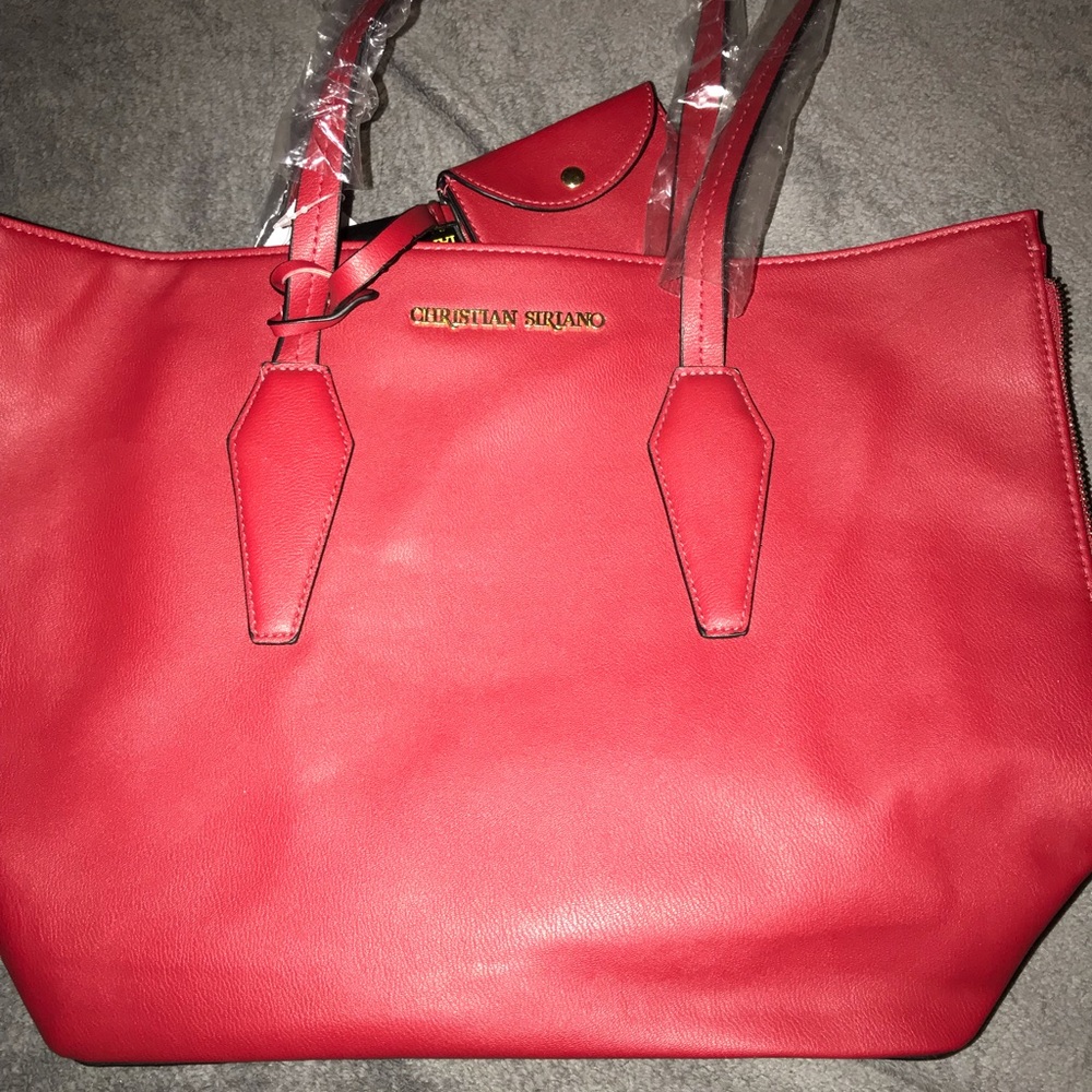 Red Christian Siriano purse NWT
